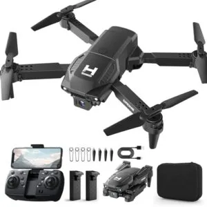SkyHigh Mini Drone RC Planes with Live Camera 1080P WiFi FPV Foldable Design for Adults and Kids Includes 2 Batteries One Click Take Off