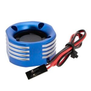 DKKY RC Motor Cooling Fan Heatsink 25mm 35000RPM for RC Bulldozer 1/8 and Other 1/6 1/10 Models Blue Aluminum Alloy