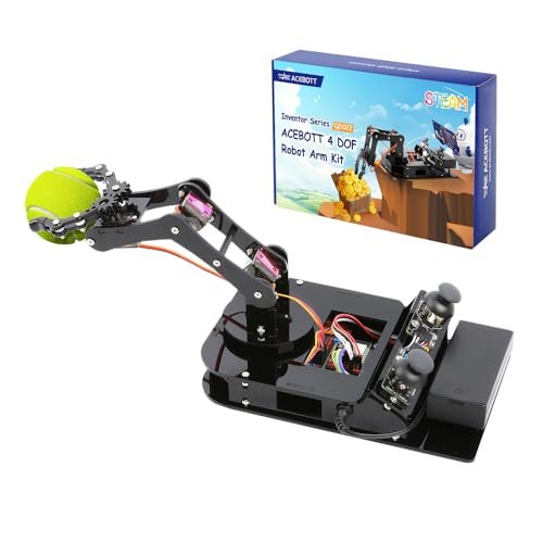 ACEBOTT Semi RC Trucks for Adults 4 DOF Programmable Robotic Arm Kit with ESP32 Arduino Compatibility STEM Educational DIY Toy