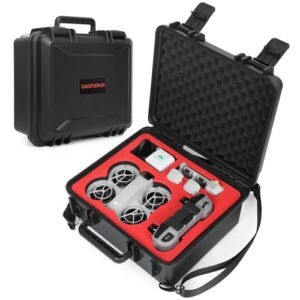 GAGITERVR SN3 Waterproof Hard Case for DJI Neo Drone Fly More Combo with 6 Batteries RC N3 N2 Charging Hub Accessories Lightweight Carrying Case Shoulder Strap Travel Outdoor Protection