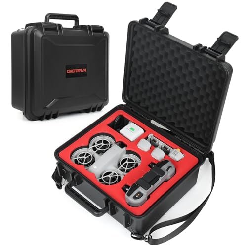 GAGITERVR SN3 Waterproof Hard Case for DJI Neo Drone Fly More Combo with 6 Batteries RC N3 N2 Charging Hub Accessories Lightweight Carrying Case Shoulder Strap Travel Outdoor Protection