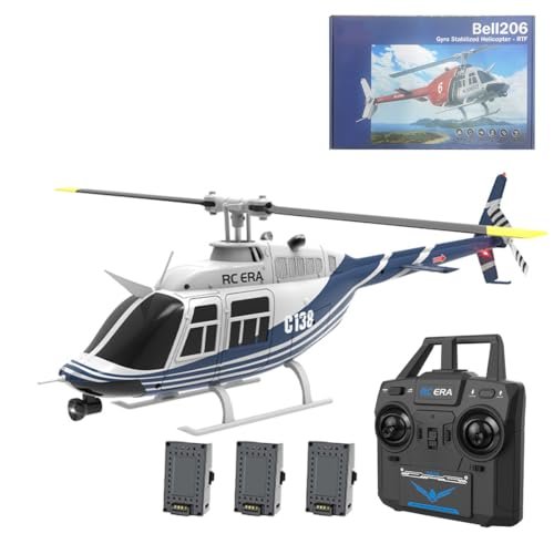 Helix 1001 RC Helicopter 2.4G 6CH with 6 Axis Gyro for Adults and Beginners RTF Blue Includes 3 Batteries