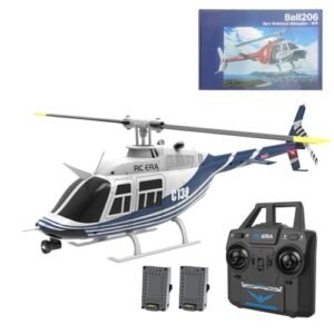Hirobo Shuttle RC Helicopter 2.4G 6CH with 6 Axis Gyro for Stable Flight and 3D Flips RTF Blue Includes 2 Batteries