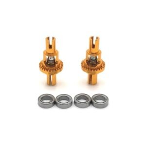 High Performance RC Tire Waukon Iowa Compatible with 1/28 284131 K969 K979 K989 K999 P929 P939 Mini-Q Mini-Z RC Car Parts Metal Upgrade Differential Yellow