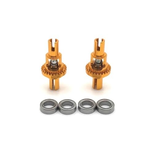 High Performance RC Tire Waukon Iowa Compatible with 1/28 284131 K969 K979 K989 K999 P929 P939 Mini-Q Mini-Z RC Car Parts Metal Upgrade Differential Yellow