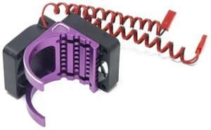 Traxxas Arrma 42mm Dual Fan Motor Cooling Heat Sink for RC Bratcher 1/10 MAXX E Revo E Maxx Summit 1/8 Kraton Talion Typhon RC Cars Purple
