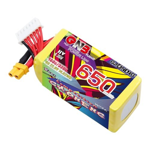 GAONENG GNB 6S LiPo Battery 650mAh 22.8V 160C 320C XT30 Connector for 80 to 120mm Brushless Drones