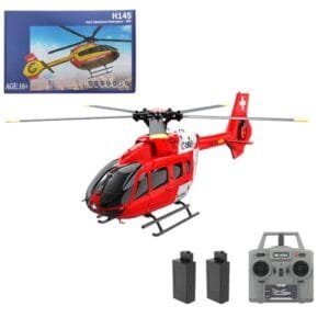 Giant Scale RC Apache Helicopter C190 H145 2.4G 6CH Remote Control Helicopter with Dual Brushless Motors Optical Flow Positioning for Adults