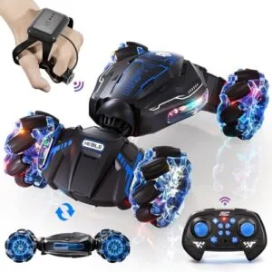 Uregoio 2.4GHz 4WD Gesture Sensing RC Stunt Car Drift RC Cars 240sx with Light Music Cool Gifts for Kids Boys