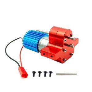 HLSONHENGM Metal 370 Motor Gearbox Gear Box for RC Nutball Plans WPL C14 C24 B24 B36 MN D90 D99 MN99S RC Car Upgrades Parts Accessories Red