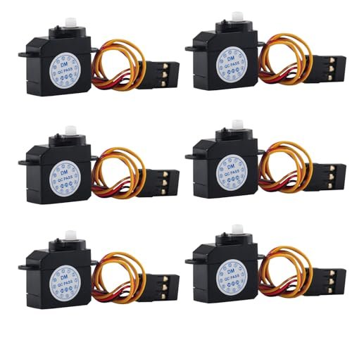 Rcmall 2.1G Micro Server DM S0020 Coreless Motor Servos Set of 6 for RC Pixelmon Server Aircraft Cars Planes Robot