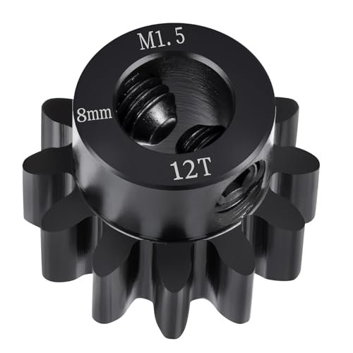 LSG Mod 1.5 Pinion Motor Gear 8mm Steel 12T for 1.5 RC Wheels Traxxas MAXX E REVO