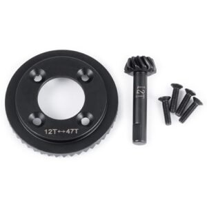 LSG Steel Diff Gear Front Rear 12T 47T Differential Gear Upgrades Part for 1 8 Losi 8IGHT T RC Car Accessories with RC Car Battery Cables