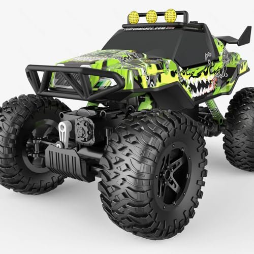 NQD Big W RC Monster Truck 1/14 Scale 4x4 Remote Control Off Road Toy Car with Dual Motors and Flashing Lights for Kids and Adults