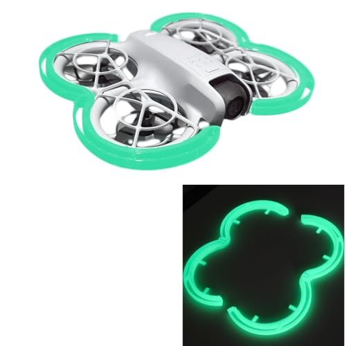 ABSSEI Propeller Guard Protectors for Hot Wheels RC Drone Racer DJI Neo Drone Propellers Bezel Protective Bumper Ring Blades Anti Collision Protectors Prop Bumper Cover Guards Accessories Luminous