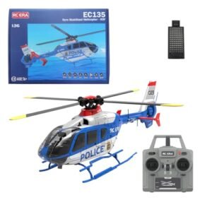 Techretroplay C123 Remote Control Helicopter for Beginners, 1/36 Scale 2.4G 6CH RC Helicopter with 6-Axis Gyro & 3D Rolling / 6G, Flying Aircraft Airplane Model Toy for Adults, RTF - 1 Battery