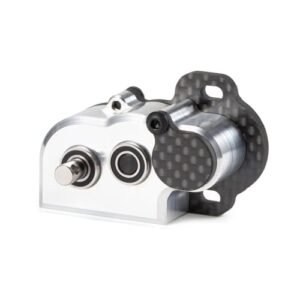 Tiny Portal Transmission 48P Gearbox with Slipper Pad for 1/10 RC Trailer Axle LCG Chassis Cheater Rigs Capra AR45P CP44 Enduro Comp Fox Portal Axle Comp Builds Silver