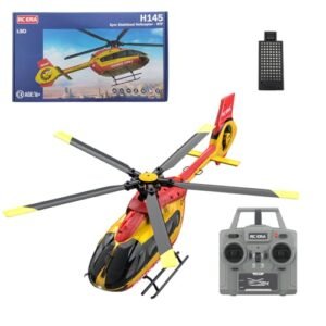 Shaka RC Flying Wing Techretroplay C190 Remote Control Helicopter for Beginners 1/30 Scale 6CH 2.4G H145 6Axis Gyro 6G RC Helicopter with Altitude Hover Optical Flow Positioning