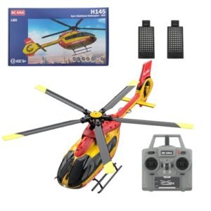 Techretroplay RC Horten Flying Wing C190 Remote Control Helicopter for Beginners 1/30 Scale 6CH 2.4G H145 6Axis Gyro 6G RC Helicopter with Altitude Hover Optical Flow Positioning 1 Battery
