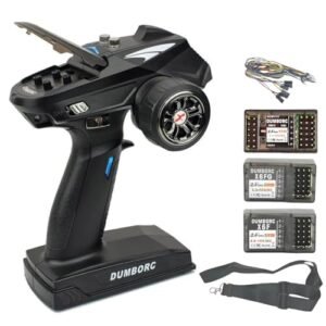 DUMBORC X6 RC Car Receivers Transmitter and Receiver Set with Gyro LED Light 6 Channel Remote Controller for Cars Boats and Tanks