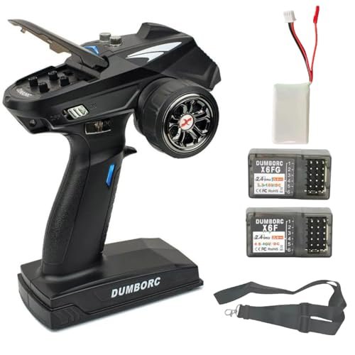DUMBORC X6 6 Channel RC Transmitter and Receiver with RC 6 Battery for Long Distance Control