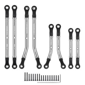 CrazyHobby 3D Printed RC Car Chassis High Clearance Links Extended Stainless Steel Set for 1 18 Traxxas TRX4M K10 Crawler Upgrade Parts 8PCS