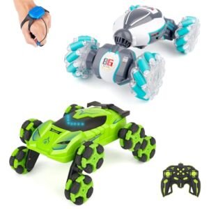 PREPOP Gesture Sensing RC Stunt Car Toys Bundle with 8WD Remote Control Stunt Cars Toys