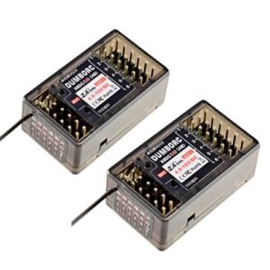 DUMBORC X6DCG 2PCS RC Helicopter Gyroscope System Receiver with Linkage LED Simulation for X4 X5 X6 X6PM X10P DDF 350 Transmitters