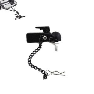 Albiuev Metal Hitch Trailer Ball Buckle Simulation Link for SCX10 90046 Traxxas TRX4 1 10 RC Car Black Trailer Link Coupler