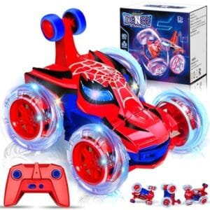 Logth Spider Monster RC Car Light Up Toy with 360 Flip and 4WD for Kids Ages 3 4 5 6 7 8