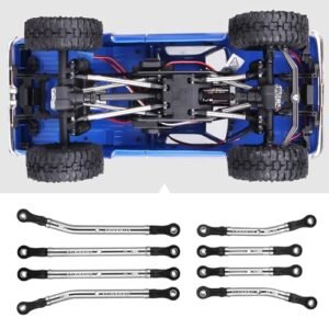 FriHobby High Clearance Chassis Links Set Stainless Steel RC Suspension Lift Kit for Traxxas TRX4M High Trail K10 F150 1 18 Scale RC Crawler