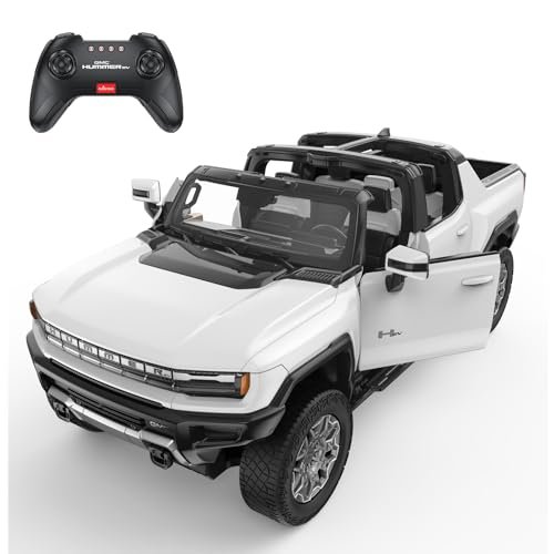 RASTAR 1/16 Scale RC Hummer EV Pickup Remote Control Car Electric Off Road Monster Truck for Kids Boys White 2 4G