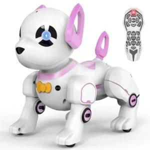 SUPIREO Remote Control Robot Dog Toy RC Programmable Smart Interactive Robotic Pet with Music Dancing Handstand Push up Follow Functions for Kids