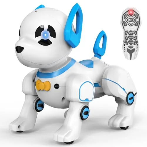 SUPIREO RC Suburban Remote Control Robot Dog Toy Programmable Smart Interactive Robotic Pet with Music Dancing and Follow Functions