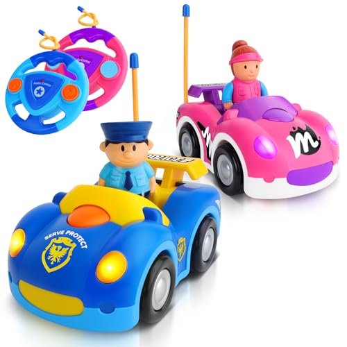 Big Feet Ghost RC Car 2 Pack Remote Control Toy Set with LED Lights and Music for Kids Ages 2 4 Boys Girls Christmas Birthday Gifts