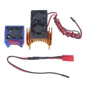 Monte Carlo RC Car Motor Cooling Fan High Velocity Aluminum Heatsink for Traxxas Slash 4x4 Stampede 4x4 Rustler 4x4 Hoss 4x4 Velineon VXL 3s Gold