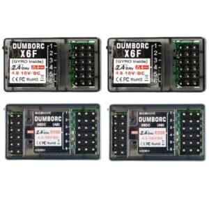 DUMBORC X6F X6DC RC Car Receiver Combo with Linkage Simulation Light System for 1/8 RC Cars Nitro and Other Scales