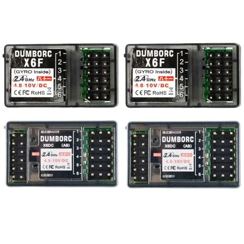 DUMBORC X6F X6DC RC Car Receiver Combo with Linkage Simulation Light System for 1/8 RC Cars Nitro and Other Scales