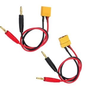 Boss RC 30 Battery XT90 to 4.0mm Banana Plugs Adapter 2 Pack 12AWG Silicone Wire 30cm for FPV RC Power Supply