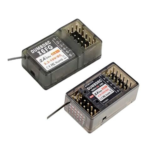 DUMBORC X6FG X6DCG RC Car Drift Gyro Receiver Combo with Linkage Simulation Light System for X4 X6 X6PM X10P 350 DDF 350 Transmitters