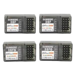 DUMBORC 4PCS 2.4G 6 Channel RC Car Receiver X6F X6FG Combo for RC Car Boat Launch with X4 X6 X10 Transmitter