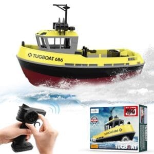 Tucraew 1 72 RTR Boat RC Tugboat High Speed Remote Control Boat with 40 Mins Play Time for Pools and Lakes