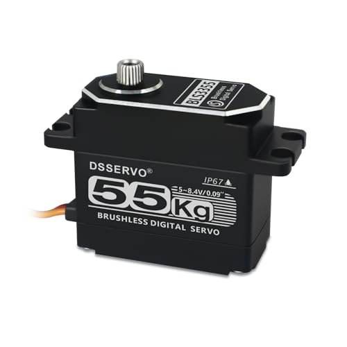 ANNIMOS 55kg Brushless RC Servo Motor High Torque Fast Digital Steering for Fast Petrol RC Cars