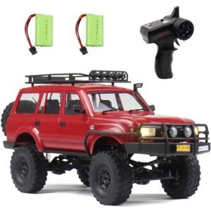 Tucraew RC Crawler 1/16 Scale 4x4 RC Trucks WPL C54 All Terrain Remote Control Rock Crawler with Proportional Control LED Lights and Two Batteries