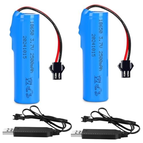 HaiNXC DC 3.7V 2500mAh Li Rechargeable Battery for Double E RC Excavator Changing Attachments and Other RC Toys