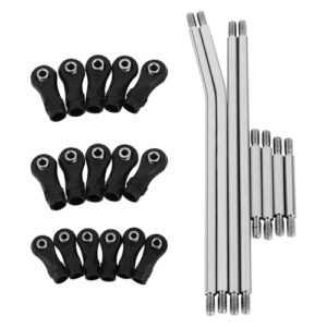 Pothyes LCG Girder Frame Hard Stainless Steel Linkage Link Rod End for 1/10 RC Crawler Axial SCX10 II III TRX4 Capra 1.9 UTB Metal Links Upgrades Perfect for RC 1/10 Hard Body Enthusiasts