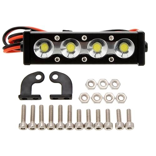 MEUS RACING 1/10 1/8 Scale RC Roof Lights LED Light Bar Kit for Axial SCX10 Wraith Traxxas TRX4 TRX6 Redcat Gen8