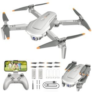 SkyRider Agile RC Helicopter with 1080P HD Camera for Beginners and Kids 2 Batteries One Key Start Gesture Selfie