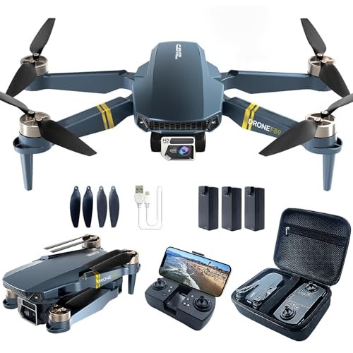 ME 163 Komet RC Brushless Super Endurance Foldable Drone with 4K HD Camera 60+ Min Flight Time WiFi FPV Quadcopter for Beginners