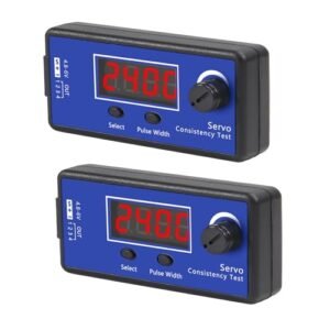 HobbyPower 2Pcs RC Servo Tester Digital Display Multifunctional Steering Gear Tester for RC Helicopter Test Airplane Car Boat Motor